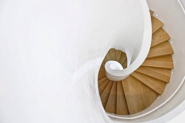 Circular staircase, Vitra Design Museum, Weil am Rhein, Baden-Wuerttemberg, Germany, Europe