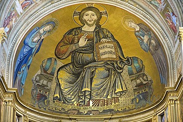 Painting on the choir, cathedral, Piazza Dei Miracoli square, Pisa, Tuscany, Italy, Europe