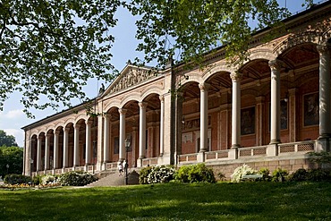 Trinkhalle pump house, Kurpark spa gardens, Baden-Baden, Black Forest mountain range, Baden-Wuerttemberg, Germany, Europe