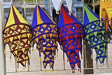 Lanterns, souvenirs, Khajuraho, Madhya Pradesh, India, Asia