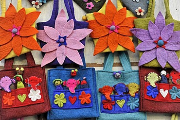 Colorful bags, keepsakes, souvenirs, Kathmandu, Nepal, Asia