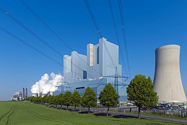 The new BOA-Kraftwerk Neurath II power plant near completion, Grevenbroich, North Rhine-Westphalia, Germany, Europe