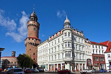 Reichenbacher Turm tower, Obermarkt market, Goerlitz, Saxony, Germany, Europe