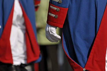 Bavarian army, Schuetzen- und Trachtenzug, Costume and Riflemen's Parade, for the opening of Oktoberfest 2010, Oktoberfest, Munich, Upper Bavaria, Bavaria, Germany, Europe