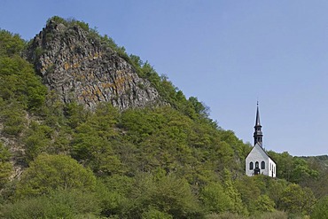 Sancta Maria Immaculata pilgrimage chapel, Puetzfeld on the Biebelsley rock, Ahrbrueck, Rhineland-Palatinate, Germany, Europe