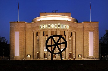 Volksbuehne am Rosa-Luxemburg-Platz theatre after its renovation in 2010, Rosa-Luxemburg-Platz square, Mitte district, Berlin, Germany, Europe