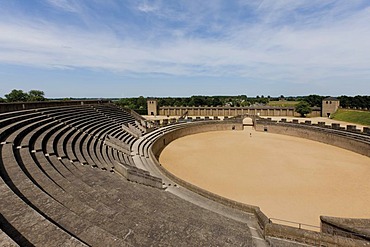 Reconstructed amphitheater, LVR Archaeological Park Xanten, Colonia Ulpia Traiana, Xanten, North Rhine-Westphalia, Germany, Europe