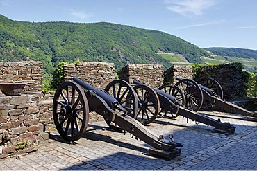 Burg Reichenstein castle, Trechtingshausen, UNESCO World Heritage Site Upper Middle Rhine Valley, Rhineland-Palatinate, Germany, Europe