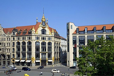 Commerzbank, former department store Topas, Marktgalerie mall, Leipzig, Saxony, Germany, Europe