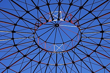 Metal construction, a former gasometer, Leipzig, Saxony, Germany, Europe