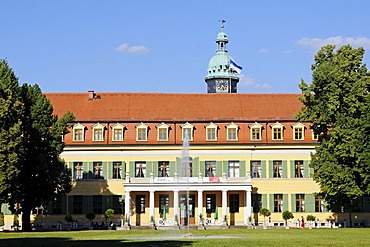 Schloss Sondershausen Castle with palace gardens, former residence of the princes of Schwarzburg-Sondershausen, architect Carl Scheppig, Sondershausen, Thuringia, Germany, Europe