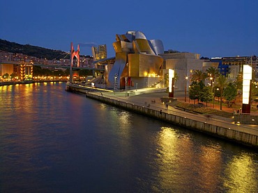 Guggenheim Museum by architect Frank O. Gehry, Bilbao, Biscay Province, Basque Country, North Spain, Europe