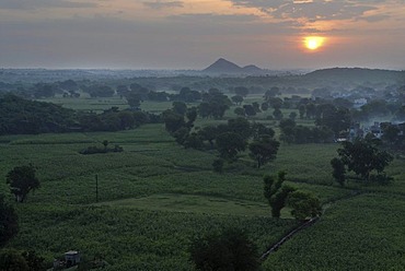 Monsoon near Devigarh, near Udaipur, Rajasthan, India, Asia