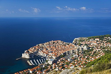 Cityscape, harbour, coast, Dubrovnik, Dalmatia, Croatia, Europe