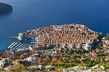 Cityscape, harbour, coast, Dubrovnik, Dalmatia, Croatia, Europe