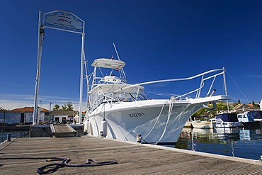 Boat for deep sea fishing in the fishing village of Jezera, Murter island, Kornati, Dalmatia, Croatia, Europe