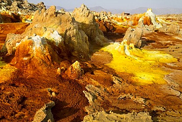 Sulphure formations, Dallol, Danakil Depression, Ethiopia, Africa