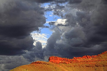 Stormy sky over outback landscape, Pilbara, Western Australia