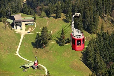 Cable cars, Hochfelln, Chiemgau Alps, Upper Bavaria, Germany, Europe