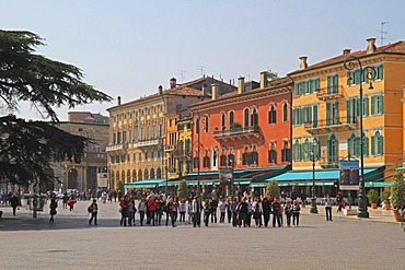 Piazza Bra square, Verona, Veneto region, Italy, Europe