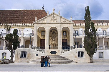 Entrance of the historic university, Coimbra, Portugal, Europe