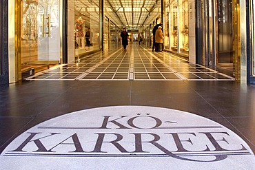 Koe-Karree shopping arcade on the Koe or Koenigsallee shopping promenade, Duesseldorf, North Rhine-Westphalia, Germany, Europe