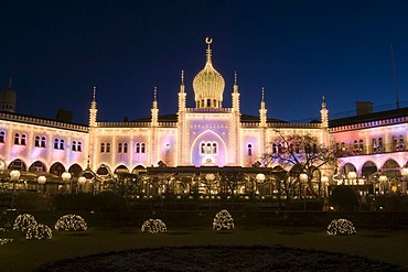 Tivoli amusement park at Christmas, Copenhagen, Denmark, Europe