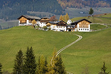 Santa Maddalena village, Val di Funes, Dolomites, Bolzano province, Trentino-Alto Adige, Italy, Europe