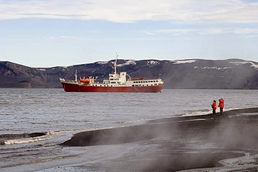 Antarctic Dream ship, Deception Island, South Shetland Islands, Antarctica