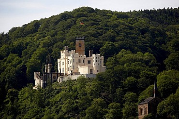 Schloss Stolzenfels Castle on the Rhine, Koblenz, UNESCO World Heritage Site, Upper Middle Rhine Valley, Rhineland-Palatinate, Germany, Europe