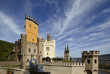 Schloss Stolzenfels Castle on the Rhine, Koblenz, UNESCO World Heritage Site, Upper Middle Rhine Valley, Rhineland-Palatinate, Germany, Europe