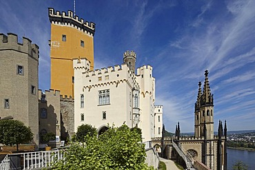 Schloss Stolzenfels Castle on the Rhine, Koblenz, UNESCO World Heritage Site, Upper Middle Rhine Valley, Rhineland-Palatinate, Germany, Europe