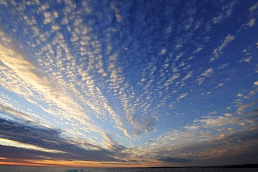 Wide sky above the sea horizon in the morning light