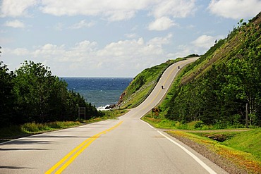 Coastal road Cabot Trail in Cape Breton National Park, Nova Scotia, Canada, North America