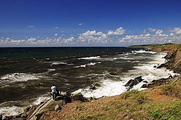 Rocky Atlantic coast in the west of Cape Breton, Nova Scotia, Canada, North America