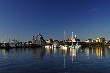 Harbor and houses of Bonavista, Newfoundland, Canada, North America