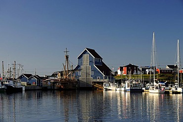 Harbor and houses of Bonavista, Newfoundland, Canada, North America