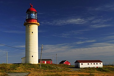 Lighthouse at Cape Race, the first radio message from the sinking Titanic was received here, Newfoundland, Canada, North America