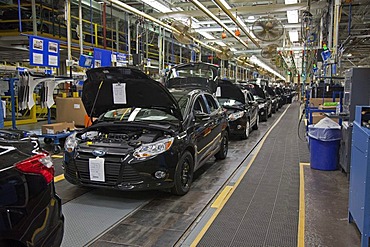 The 2012 Ford Focus at Ford Motor Co.'s Michigan Assembly Plant, Wayne, Michigan, USA, America