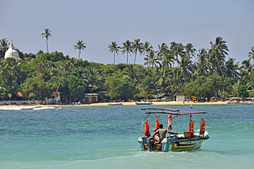 Glass bottom boat, Unawatuna, Sri Lanka, Ceylon, South Asia, Asia