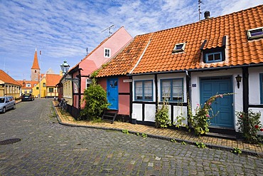 Timber-framed houses in Ronne, Bornholm, Denmark, Europe