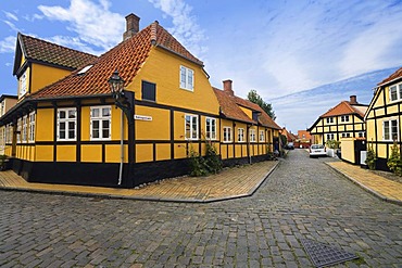 Timber-framed houses in Ronne, Bornholm, Denmark, Europe