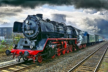 The Train of Memory, mobile exhibition of Deportation, Grevenbroich Railway Station, Grevenbroich, North Rhine-Westphalia, Germany, Europe