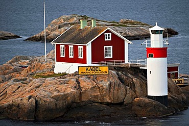 Lighthouse and keeper's house in Aelvfjord, Gothenburg, Sweden, Europe