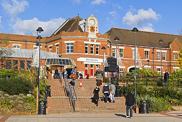 Basingstoke railway station from Alencon Link, Basingstoke, Hampshire, England, United Kingdom, Europe