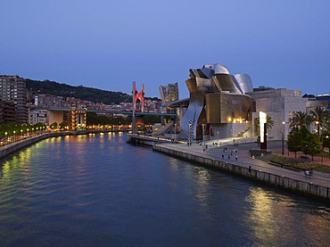 Guggenheim Museum by architect Frank O. Gehry, Bilbao, Biscay Province, Basque Country, North Spain, Europe