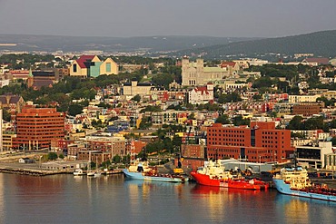 St. John's, the capital of Newfoundland as viewed from Signal Hill, St. John's, Newfoundland, Canada, North America