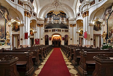 Baroque church in Duernstein in the Wachau region, Waldviertel region, Lower Austria, Austria, Europe