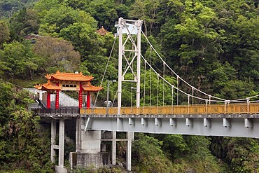 Bridge in Taroko Gorge National Park near Hualien, Taiwan, China, Asia