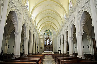 Columns and vaulted ceiling, Antofagasta Cathedral, Antofagasta, Norte Grande region, Northern Chile, Chile, South America